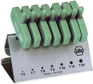 Sexkantnyckel-Sats, T6-T20 Torx, Med Fanhandtag Wiha