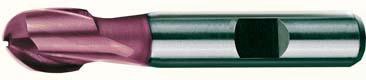 Fullradiefräs HSS Co8 TiALN, 2-skär, 5mm, typ N, skaft HB, lång, FORMAT