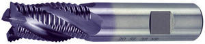 Skrubbfräs HSS Co8 TiALN, DIN844K, 3-skär, 8mm, typ NR, skaft HB, lång, FORMAT