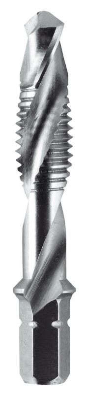 Kombi-gängtapp+borr HSS-E, M8, sexkantsfäste 1/4", FORMAT