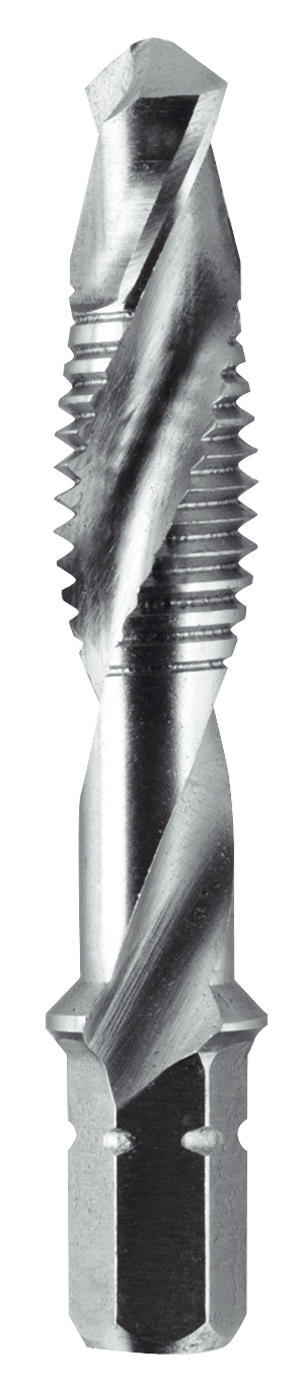 Kombi-gängtapp+borr HSS-E, M6, sexkantsfäste 1/4", FORMAT