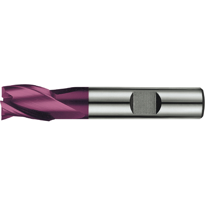 Pinnfräs HSS-E PM TiALN, DIN327, 3-skär, 3mm, typ N, skaft HB, kort, FORMAT