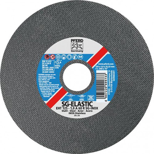 Frihands Kapskiva , Eht 125-1,0Mm A60R Sg - (Inox) Sg-Elastic Pferd