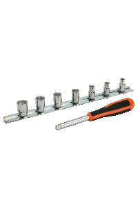 Hylsnyckelsats 1/4" Skena 7De
