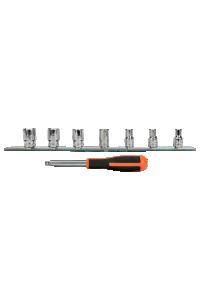 Hylsnyckelsats 1/4" Skena 7De