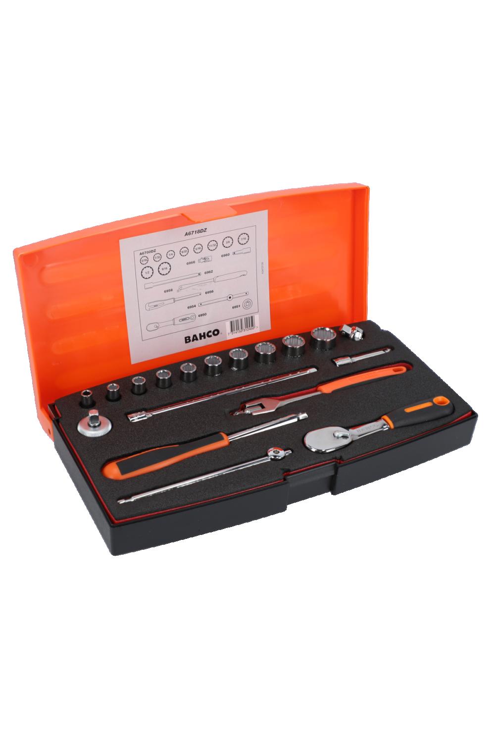 Hylsnyckelsats 1/4" 18 Delar