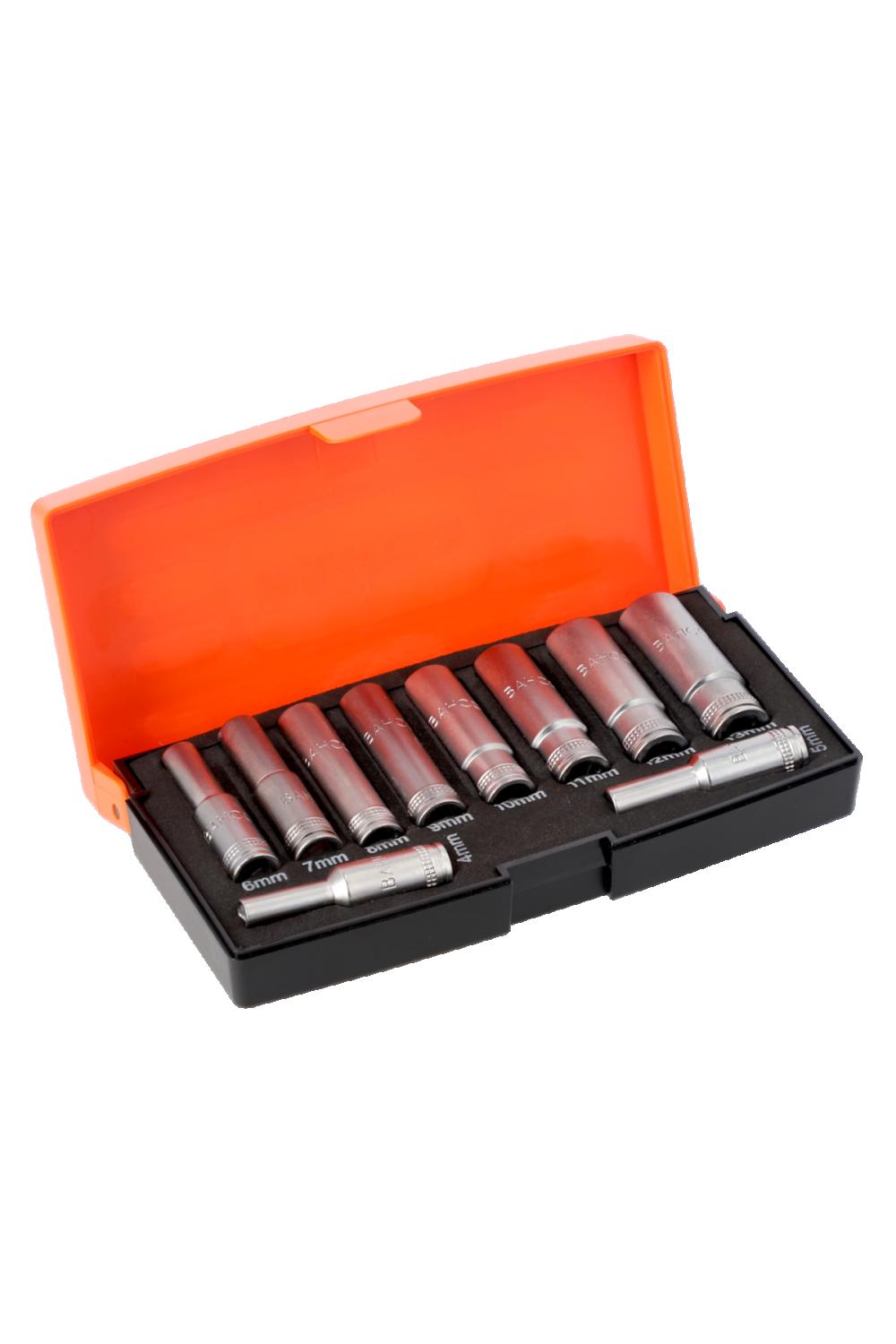 HYLSSATS 1/4" 10 LÅNGA HYLSOR