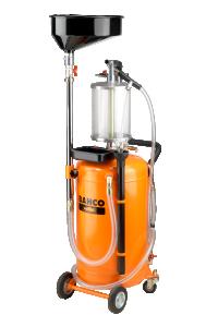 Spilloljeuppsamlare med sugfunktion, 90 liter med inspektionsbehållare