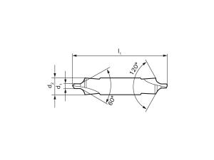 Dubbhålsborr HSS, DIN333, form B 120°, 6,3mm, GÜHRING
