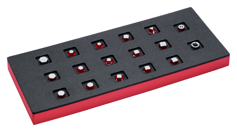 Fit&Go 1/3 skumplastinlägg med oljeplugghylsor – 17 delar