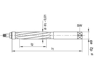 Handbrotsch justerbar, HSS, DIN 859, 10,0mm, Beck