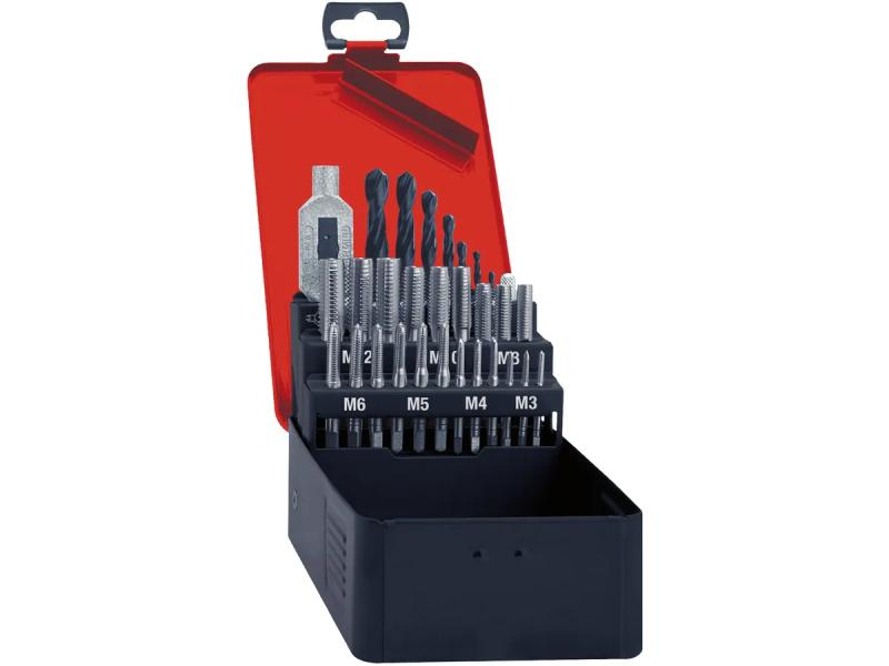 Handgängtappsats + borr HSS, DIN352, M3-M12, rak, FORMAT