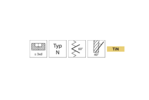 Maskingängtapp HSS-E TiN, DIN371, M10, spiral, FORMAT