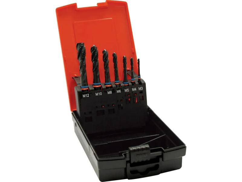 Maskingängtappsats HSS-E, DIN376, TANDEM, typ N, M3-M12, spiral, FORMAT