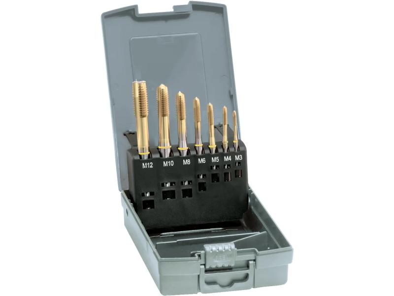 Maskingängtappsats HSS-E TiN, DIN371/376, M3-M12, rak, GÜHRING