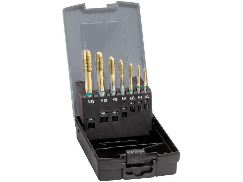 Maskingängtappsats HSS-E TiN, DIN371, UNI, M3-M12, rak, GÜHRING