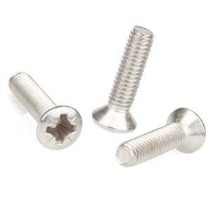 Kullerförsänkt krysspårskruv MKFX M3X10 A4 POZI