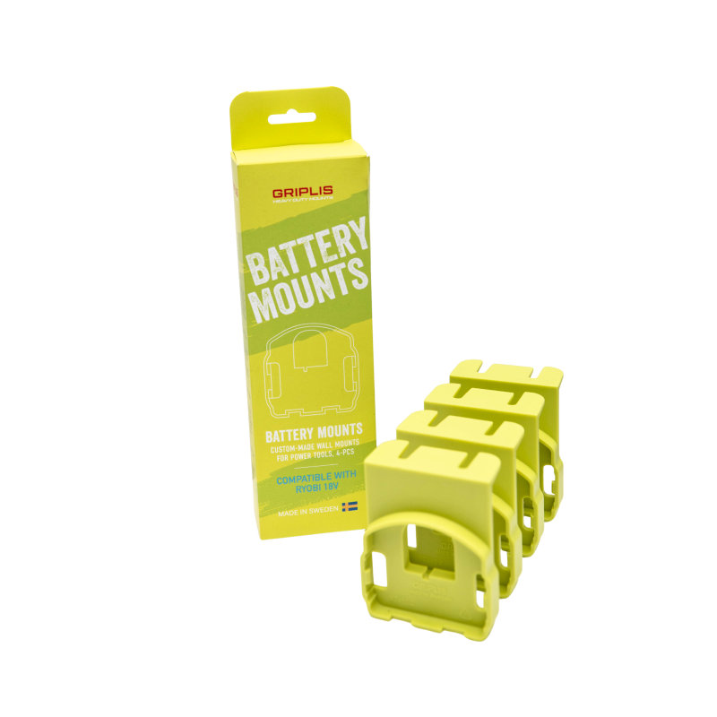 Batterifäste Ryobi Kompatibel 18V 4-Pack, Griplis