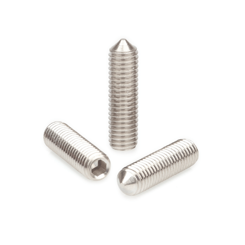 Stoppskruv, spetsig ände, S6SS M10x12 A4