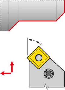 Skärhållare 45°, yttersvarvhållare FORMAT PSSNL 2525 M12