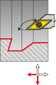 Svarvbom 52°, inner-/yttersvarvhållare FORMAT A25M SVJCL 16