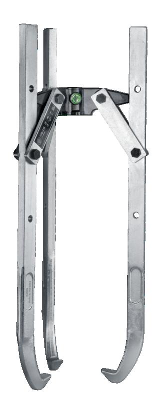 3-armad avdragare med svängbara avdragararmar, upp till 500 mm spännvidd, 600 mm spänndjup (utan hydr. hålkolvcylinder)