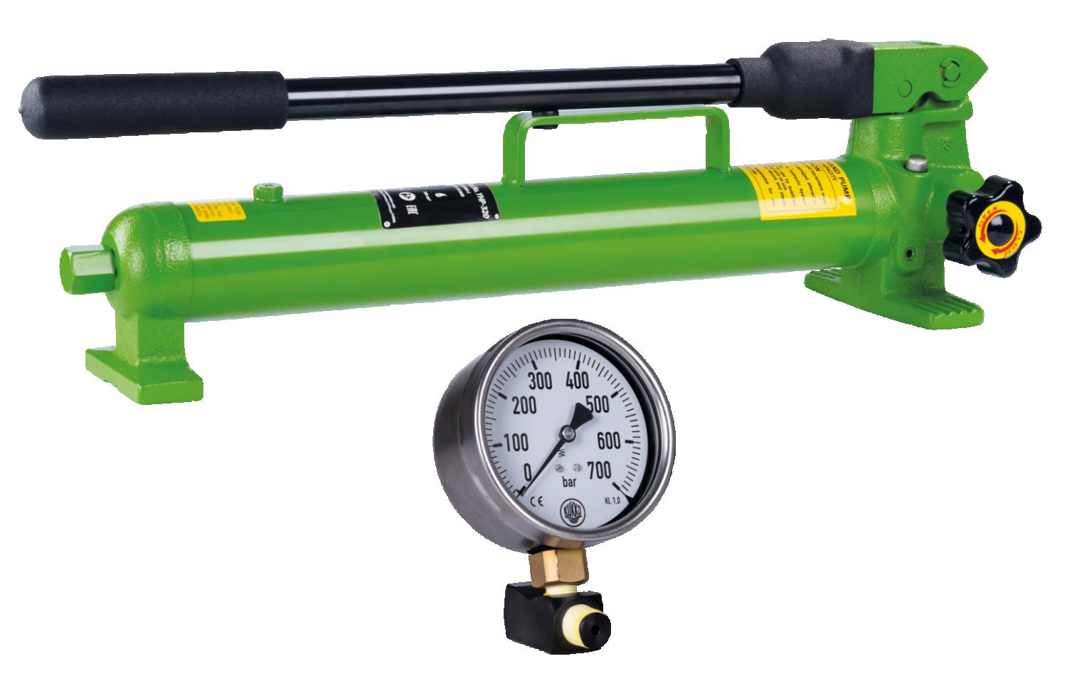 Handpump med manometer