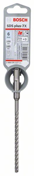 Hammarborr 4-skär Bosch SDS-plus-7X (6.0 x 100 / 165 mm)