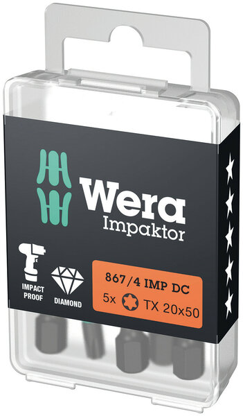 Wera Bits impaktor T25 • 50mm • 10-pack