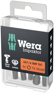 Wera Bits impaktor T30 • 50mm • 5-pack
