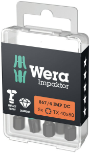 Wera Bits impaktor T40 • 50mm • 5-pack