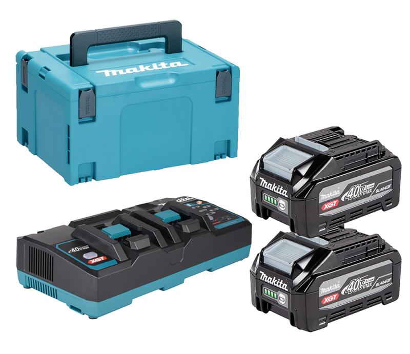 Makita Powerpack XGT 40V Dubbelladdare + 2xBL4040F
