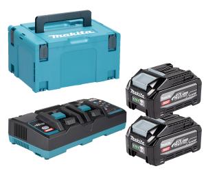 Makita Powerpack XGT 40V Dubbelladdare + 2xBL4040F