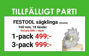 Festool Sågklinga 3-pack Trä HW 160x1,8x20 W18
