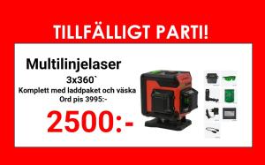 Multilinjelaser 3x360 Golv Grön