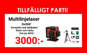 Multilinjelaser 3x360 Golv Grön med stativ