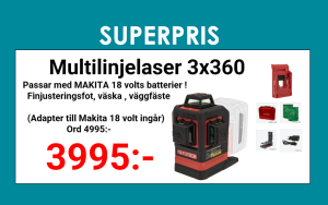 Multilinjelasersats grön MC3D 18Volt MAX
