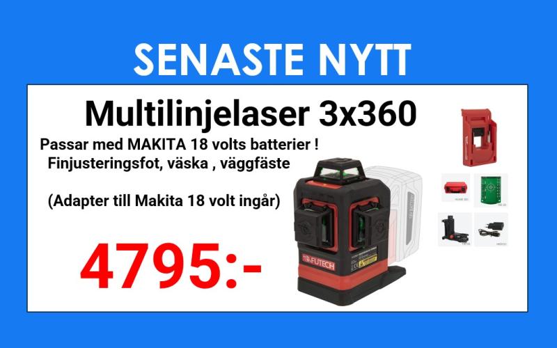 Multilinjelasersats grön MC3D 18Volt MAX