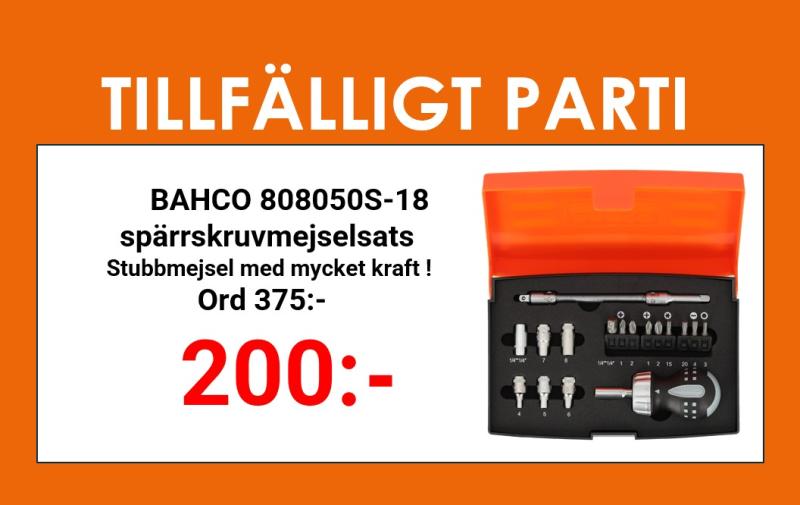 Bahco Spärrskruvmejselsats 18-delar