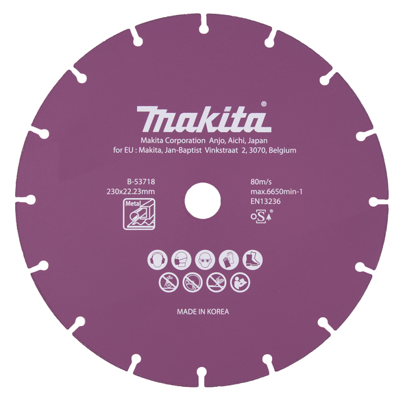 Makita Diamantklinga för stål 230x1,6x22,23 mm