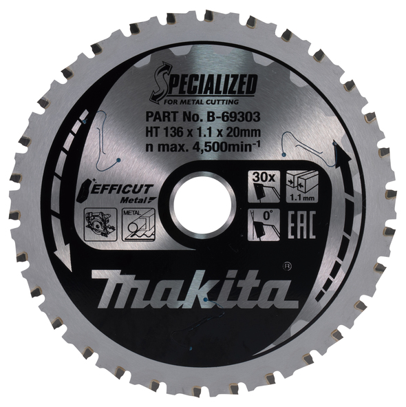 Sågklinga Metall 136x20x1,1 30T Efficut