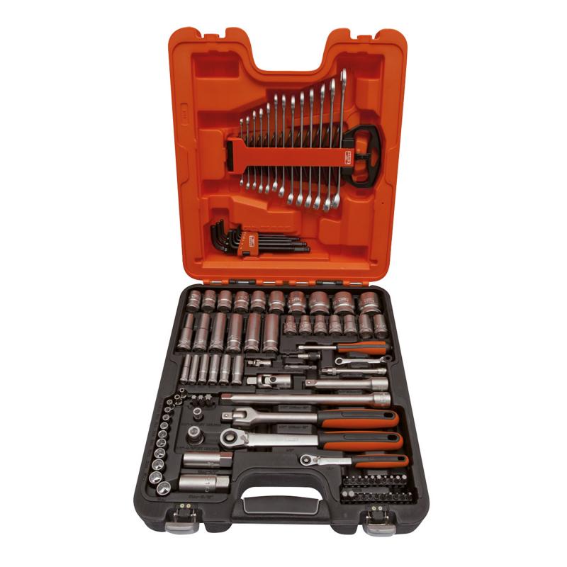 Bahco Hylsnyckelsats 1/4" och 1/2" med u-ringnycklar, 103 delar