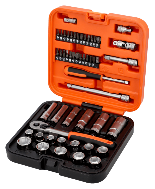 Bahco Hylsnyckelsats 3/8,  51 delar