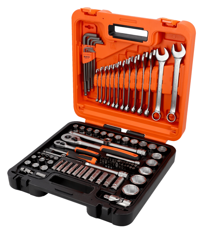 Bahco Hylsnyckelsats 1/4 och 1/2, 98 delar