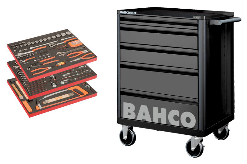 BAHCO Bahco Verktygsvagn Basic med 5 lådor och 158 Verktyg