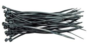 Buntband 190mm nylon svart 100-pack