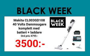 Makita CL003GD108 Dammsugare cyklon vit 40V -komplett