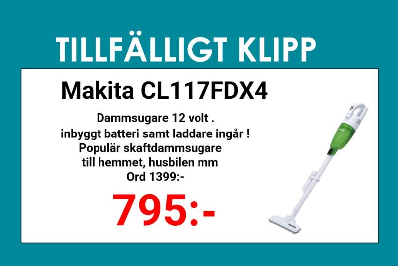 Makita CL117FDX4 Dammsugare, laddbar