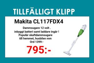 Makita CL117FDX4 Dammsugare, laddbar