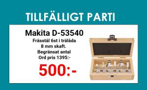 Makita Frässet 6-delar i trälåda